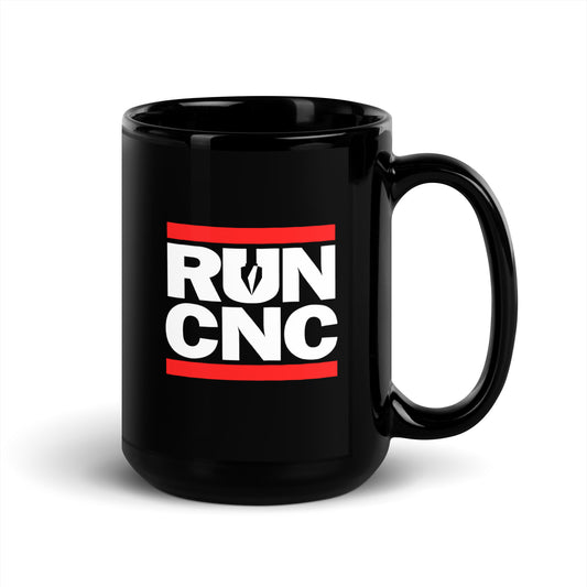Run CNC - Black Glossy Mug