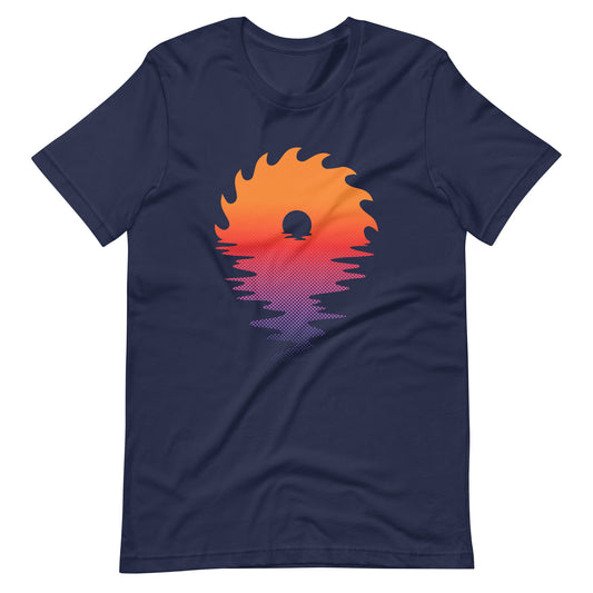 Saw Blade Sunset on the Water T-Shirt