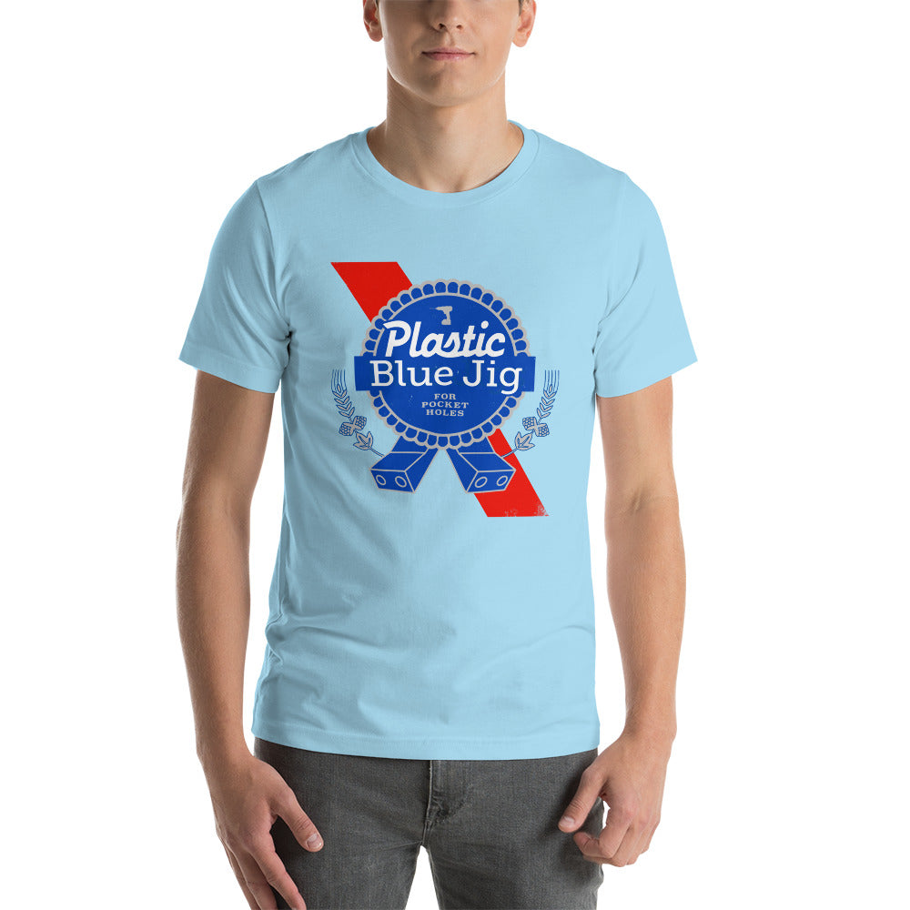 PBJ (Plastic Blue Jig for Pocket Holes) t shirt – Woodworking Shirts